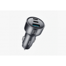Automobilinis įkroviklis 12-24V 2xUSB C + USB 65W juodas Joyroom JR-CCN19